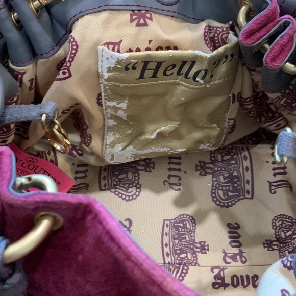 Juicy Couture Y2K 2000s “Juicy Is For Life” Velour Shoulder Bag - Picture 11 of 11